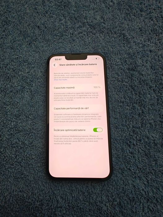 iPhone 14 negru 128GB viața bateriei 100% impecabil