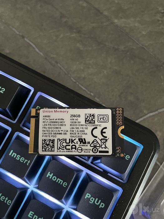 SSD NVME 256 GB gen 4 union memory