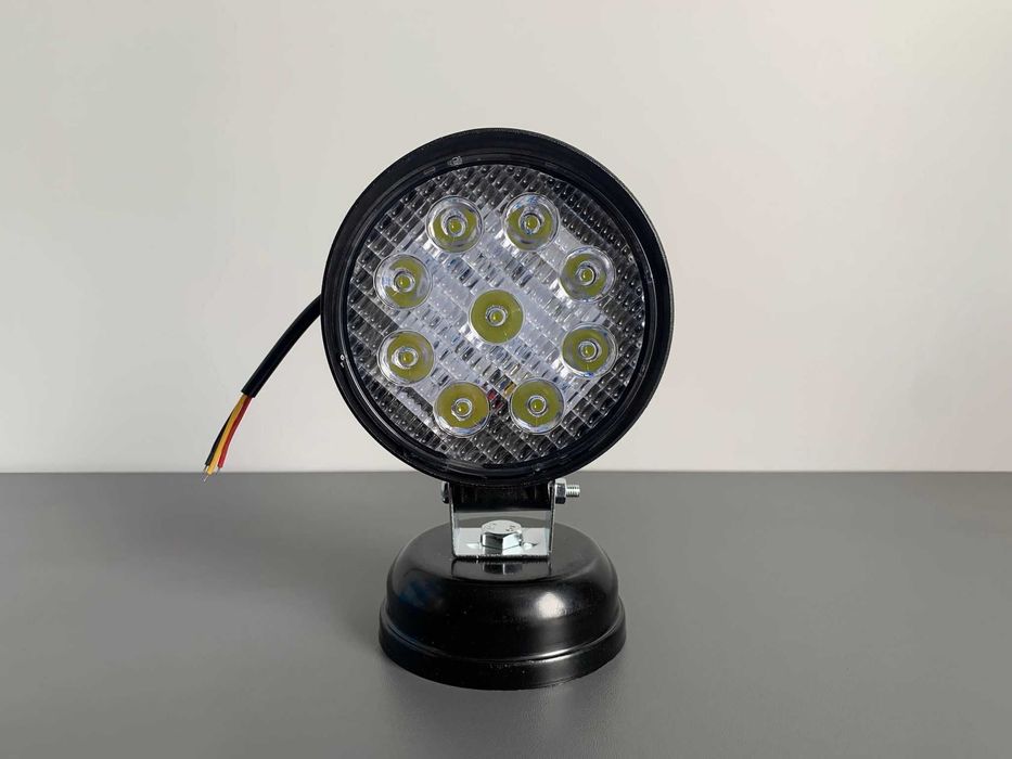 Proiector auto LED 27W rotund, radiator gros 45mm