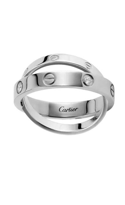 Кольцо с бриллиантами Cartier LOVE Double Ring 6 Diamonds