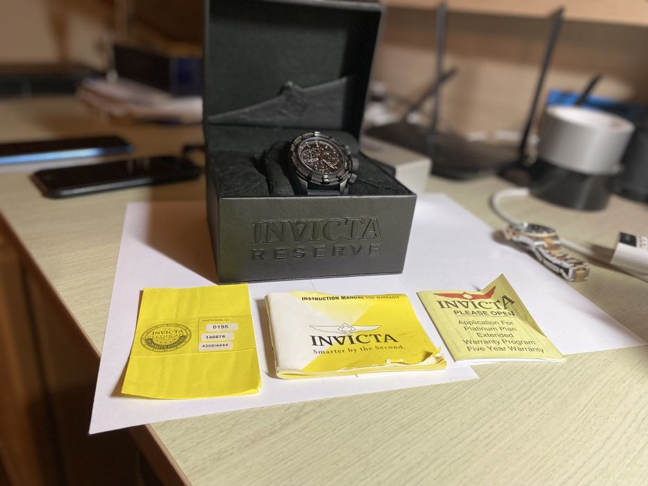 Limited Invicta men's reserve collection bolt chronograph black watch