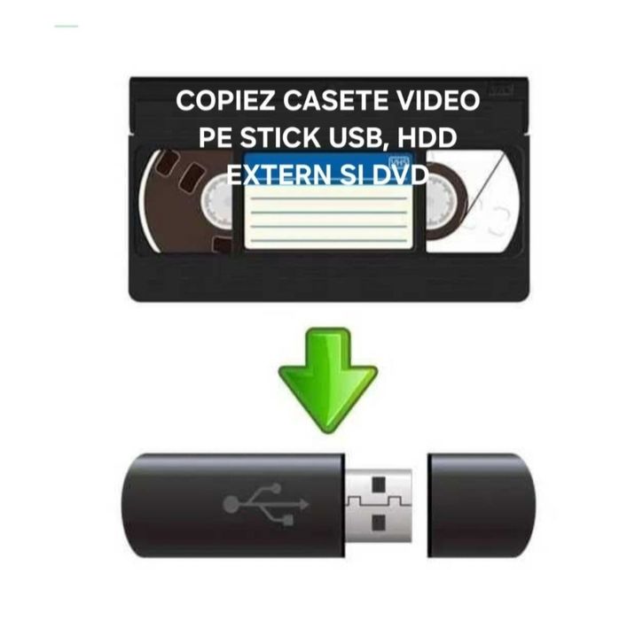 Transfer copiere conversie digitalizare casete video VHS  Hi8  mini DV