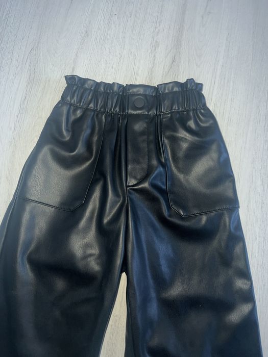 Pantaloni imitatie piele Zara 104 fetite