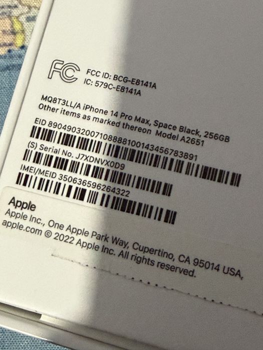 Iphone 14 pro max, 256 Gb.