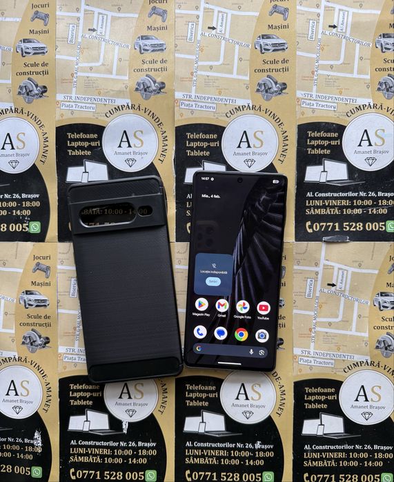 Google Pixel 7 Pro 5G 256Gb 12Gb Ram Black Spate fisurat