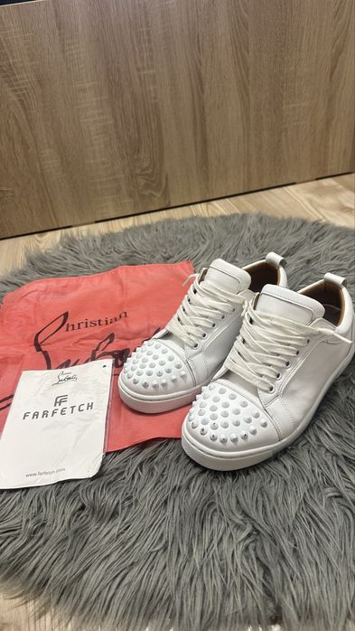 christian louboutin white low 40