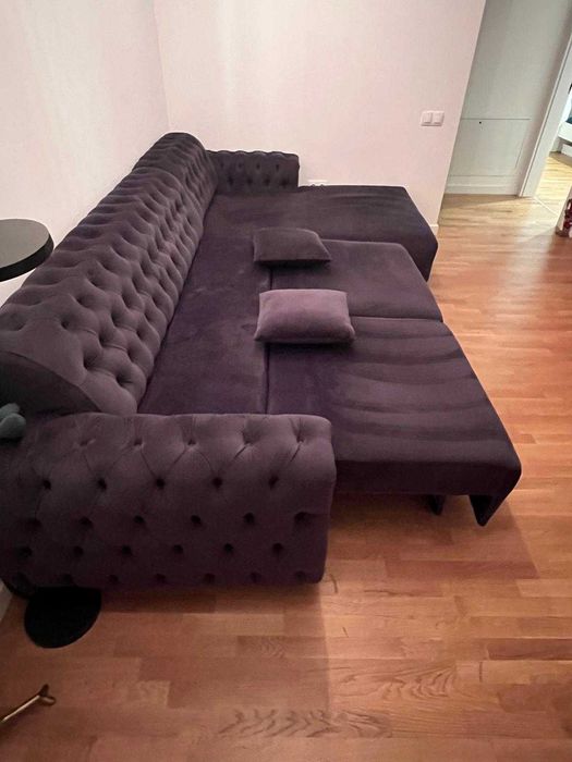 De vanzare Canapea Coltar Extensibila Chesterfield cu motor
