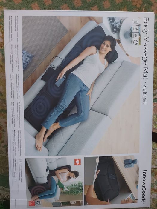 Saltea masaj InnovaGoods, cu 5 setări, 3 niveluri de intensitate si in
