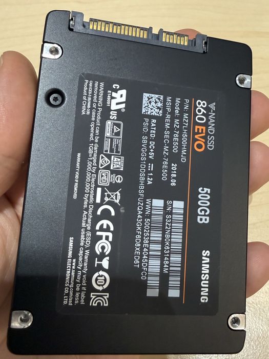 SSD Samsung 860 EVO 500GB - 98%