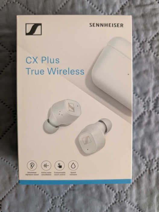 Почти неползвани слушалки Sennheiser CX Plus TW с проблем в лявата