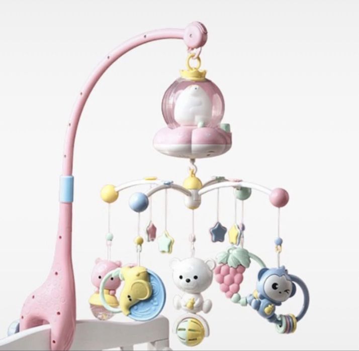 Carusel muzical patut bebe , Melodie , Lumini ambientale variate