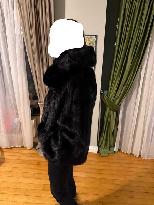 Haină blană naturală vizon (nurcă americană) Black Diamond impecabilă
