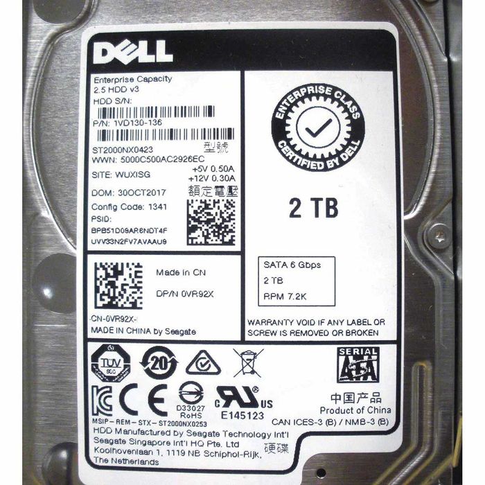 Hard SATA Calculator Dell Entreprise Plus 2TB 3.5 inch