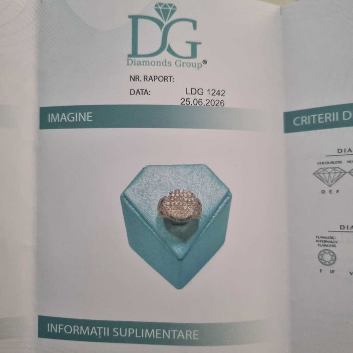 Inel aur 18ct cu diamante naturale