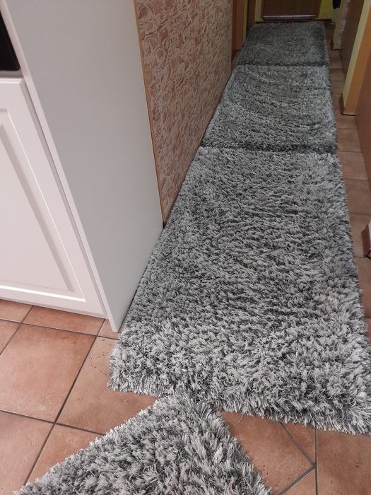 Set 6 covoare pufoase gri