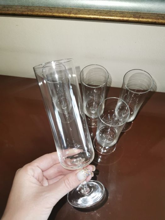 Кристални чаши за шампанско, кристални флейти 70 те години супер яки !