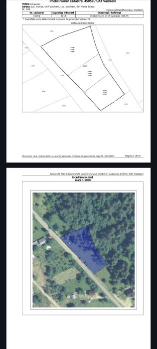Teren munte Vaideeni  VL– 750 mp | Asfalt + Utilități!  Ideal  Pensi