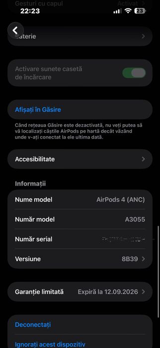 AirPods 4 ANC Originale, Stare Foarte buna, Garantie