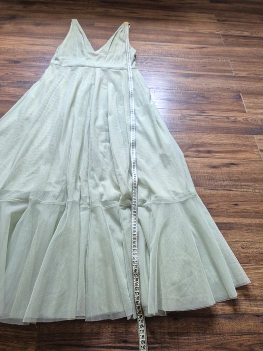 Rochie tull maxi H&M verde menta M