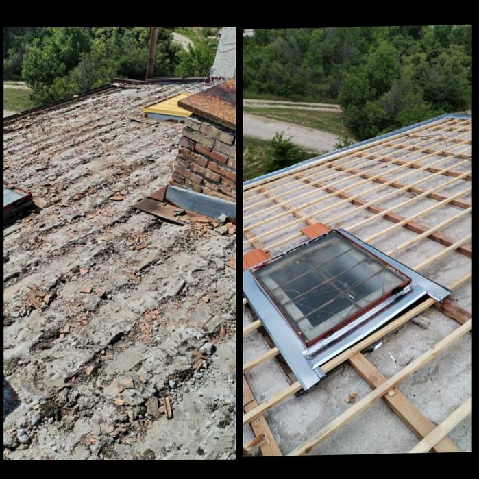 Ремонт на покриви, улуци, хидроизолация