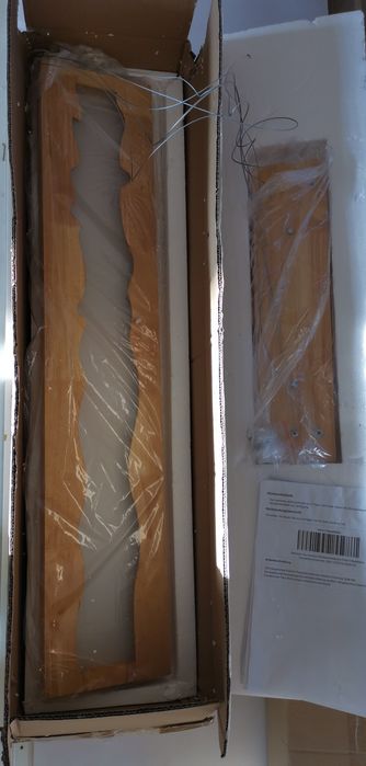 Висяща Лед лампа 100 см дърво и епоксидна смола трапезария, остров.