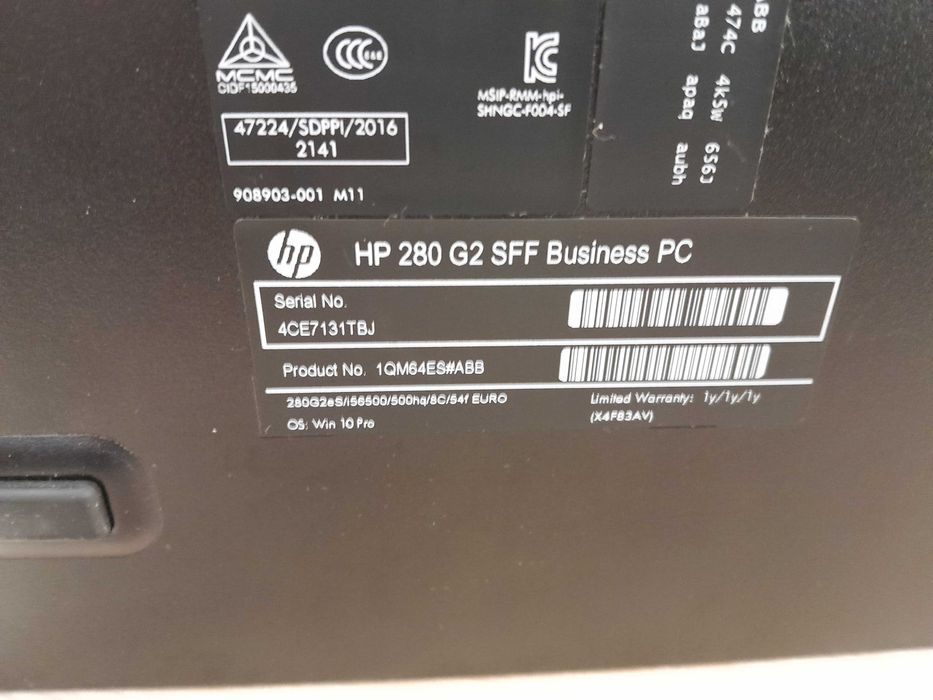 Hp 280 G2 Sff , i5 6500 , 8 gb Ddr 4 , 500 Gb Hdd