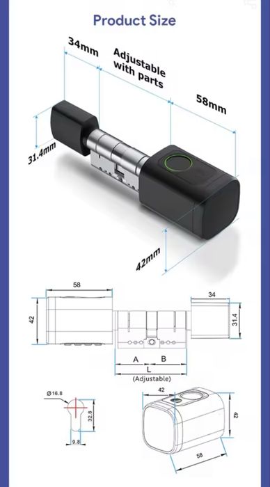 Butuc Inteligent Smart Incuietoare Wifi Bluetooth