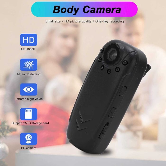 Мини камера за тяло, преносима 1080P Full HD спортна DVR