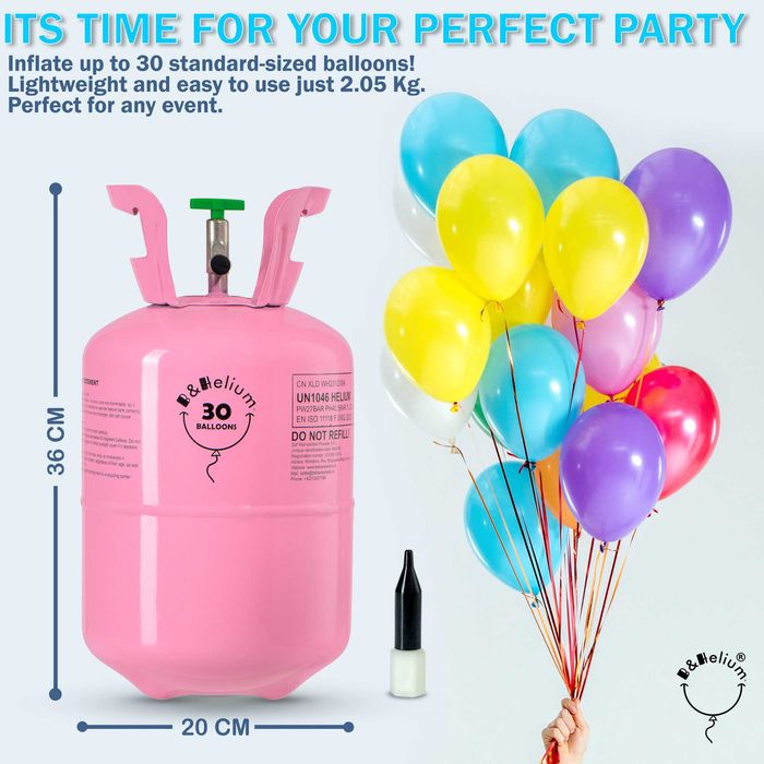 Butelie heliu 30 de baloane la doar 145 de lei