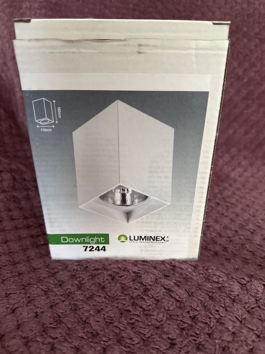 Plafonieră DOWNLIGHT SQUARE 1x60W E27, alb