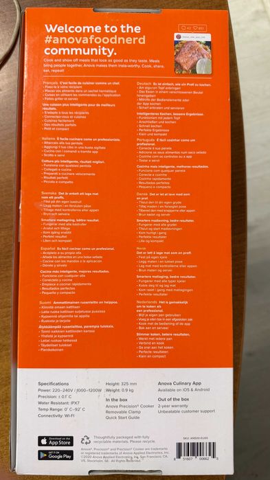 Anova Precision® Cooker 1200W sous vide су вид WIFI