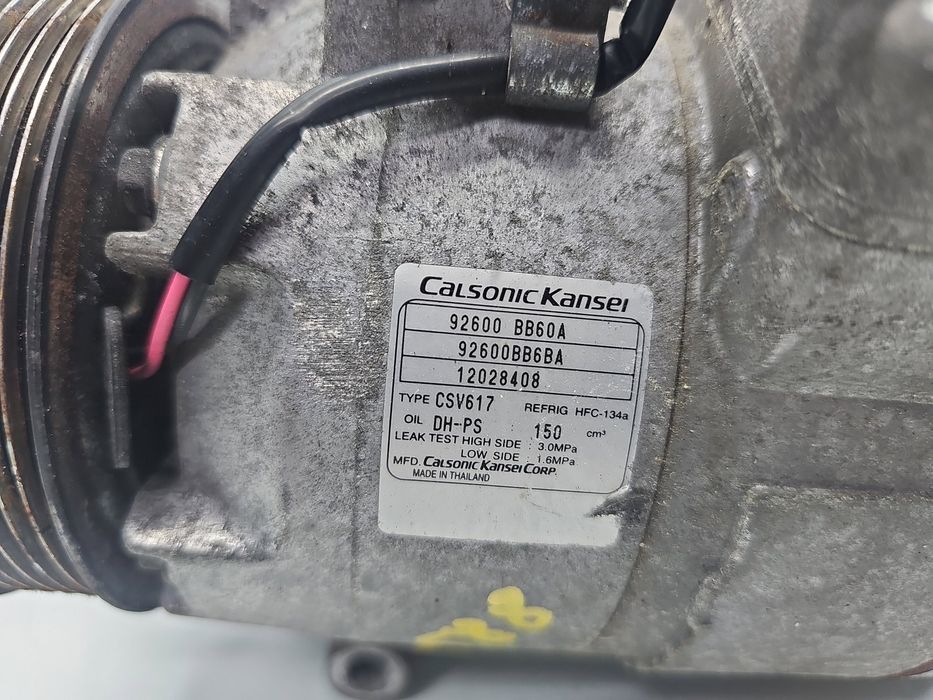 Compresor clima Nissan Qashqai [Fabr 2007-2014] 92600 BB60A 1.6 dCi R9