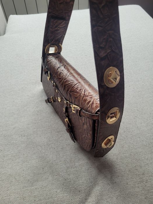 Дамска чанта Manc Lilith Brown Croc