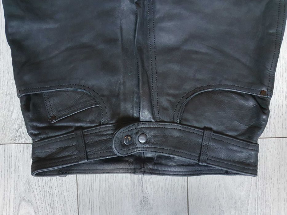 Pantaloni de piele Genuine Leather - Marimea L - 42 (Talie 74 cm)