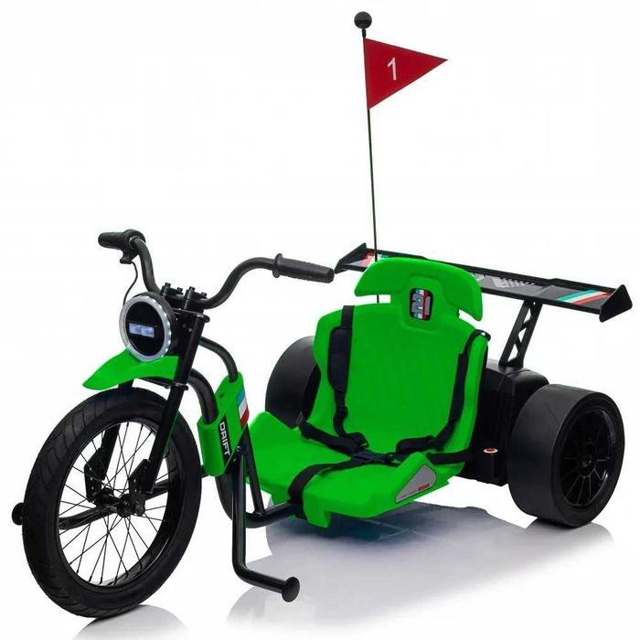Motocicleta electrica Kinderauto BJSX2338  2x 250W, 24V 10Ah #green