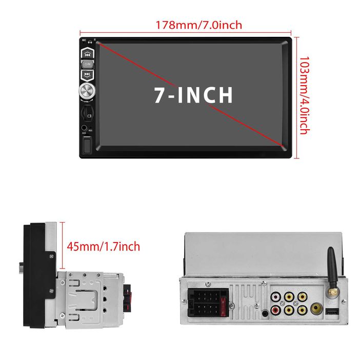 Navigatie universala 7 inch 1 DIN Carplay/Android Auto Wireless