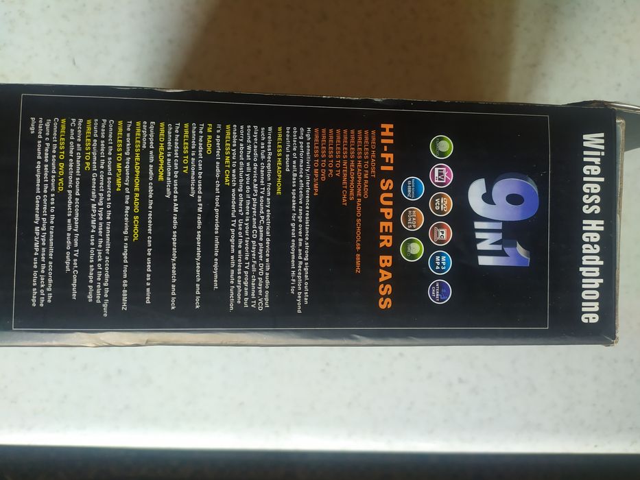 Продам наушники беспроводные 9в1 в хорошем состоянии