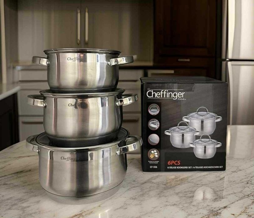 Cheffinger - комплект тенджери от неръждаема стомана