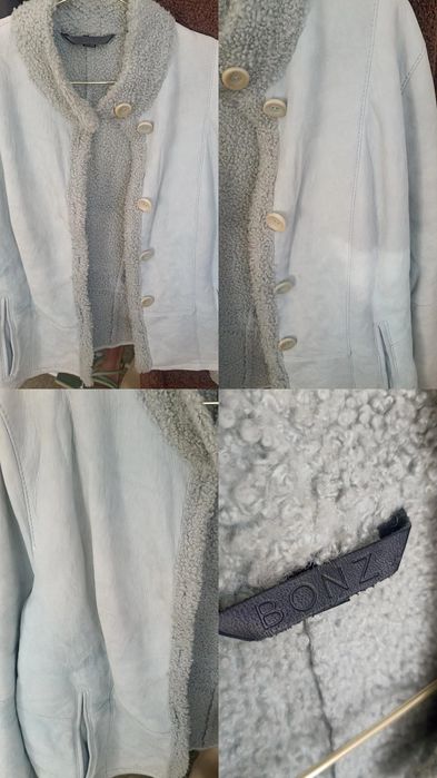 Короткая дублёнка BONZ натуральная замша ягнёнка Новая Зеландия.
