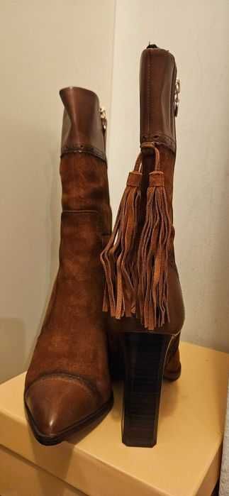 Cizme dama Tamaris,piele intoarsa, toc 10cm, 40,in cutia lor originala