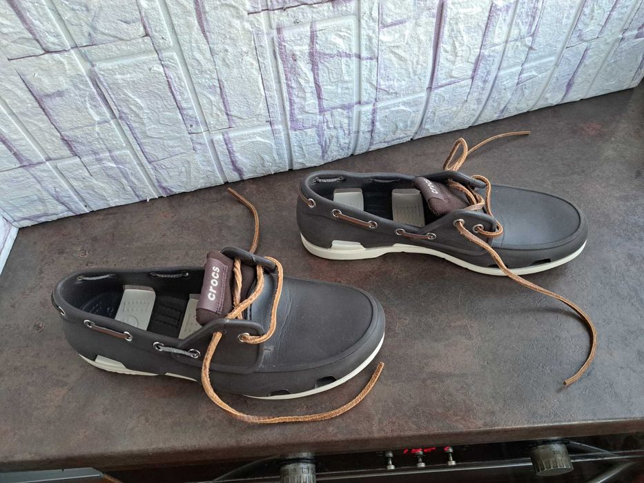 мъжки мокасини,летни отворени обувки,гумени Crocs,41