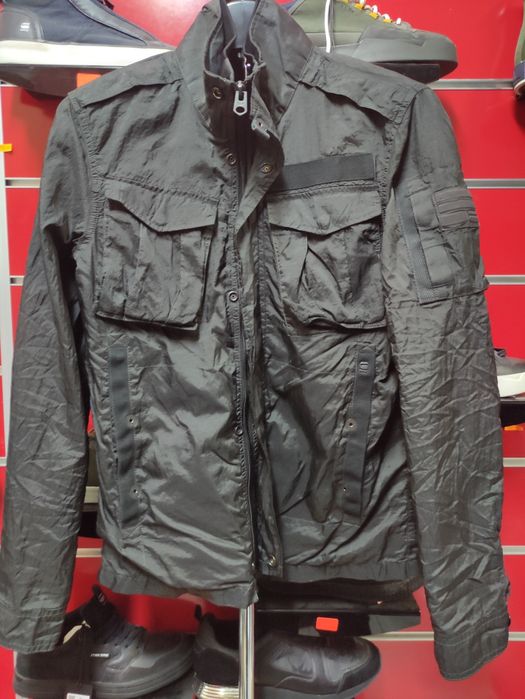 Мъжко оригинално яке G-star Raw Rovic S ново тънко джи стар черно