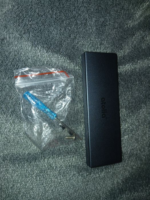 Carcasa SSD M.2 NVMe/SATA, Atolla, 10 Gbps, USB/USB-C, UASP, Argintiu
