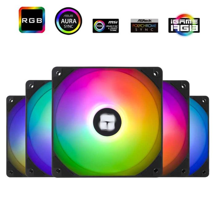 Set 5 Ventilatoare Thermalright TL-C12C-S ARGB - 120mm (Black & White)