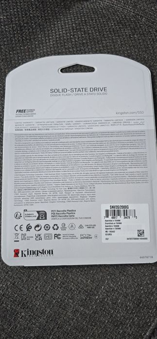 Kingston NV3 SSD Nou 2TB PCI Express 4.0 x4 M.2 2280 6000mb/s