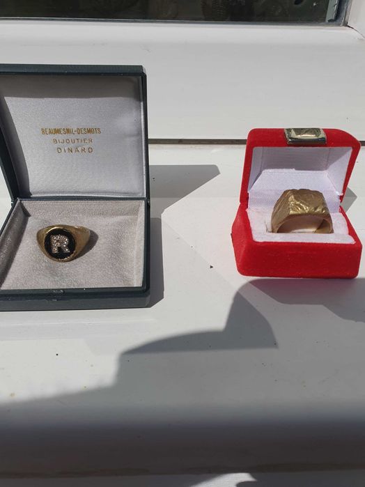 superbe inele bărbătesti placate aur 18 k