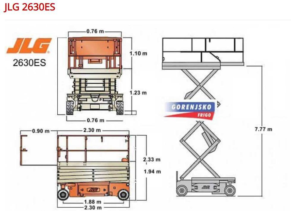 Ножична вишка 10м JLG 2630 es