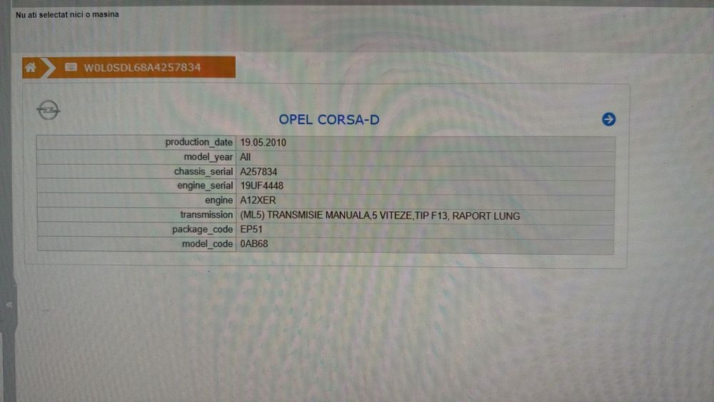 Dezmembrez opel corsa d 2010 e5