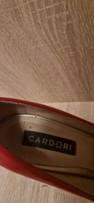 Pantofi toc gros piele