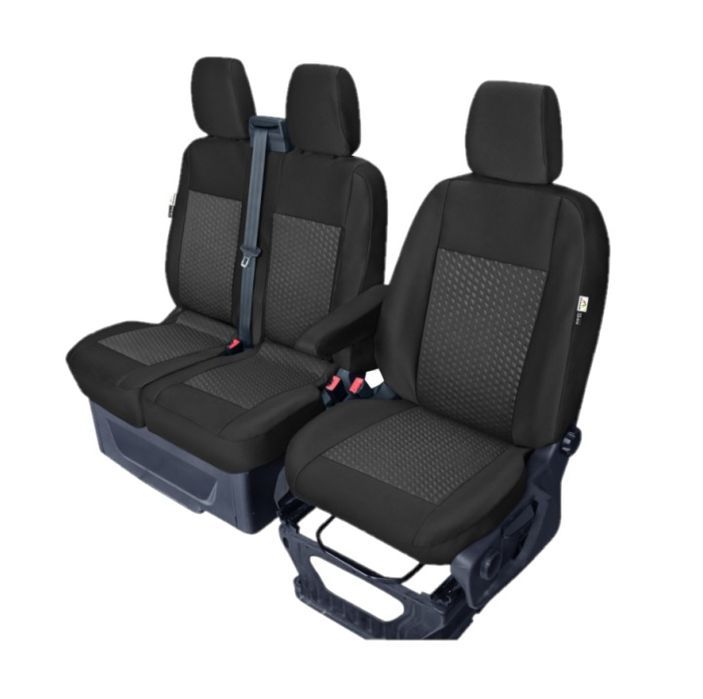 Set huse scaune auto Kegel Tailor Made pentru Ford Transit Viii 20, scaun sofer +bancheta pasager 2 locuri, cu deschidere ptr masuta, sezut rabatabil